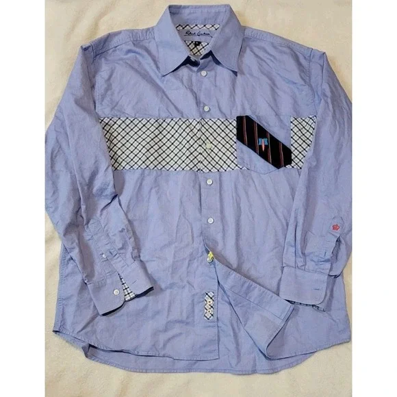 ROBERT GRAHAM FLIP CUFF MENS COTTON BUTTON DOWN SIZE XL - Picture 4 of 10